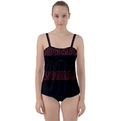 Normal Twist Front Tankini Set