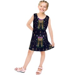 Queen In The Darkest Of Nights Kids  Tunic Dress by pepitasart