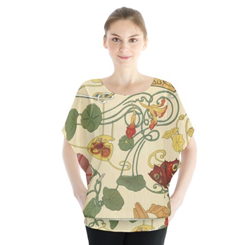 Floral Art Nouveau Blouse by NouveauDesign