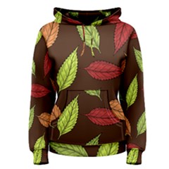 Autumn Leaves Pattern Women s Pullover Hoodie by Mariart