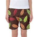 Autumn Leaves Pattern Women s Basketball Shorts View1