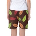 Autumn Leaves Pattern Women s Basketball Shorts View2