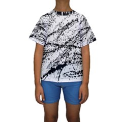 Ink Splatter Texture Kids  Short Sleeve Swimwear by Mariart