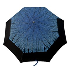 Forest Tree Night Blue Black Man Folding Umbrellas by Mariart