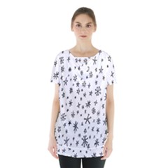 Star Doodle Skirt Hem Sports Top