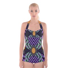 Secret Code Formula Sun Boyleg Halter Swimsuit 