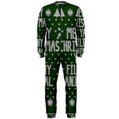 Ugly Christmas Sweater Onepiece Jumpsuit (men)  by Valentinaart