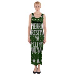 Ugly Christmas Sweater Fitted Maxi Dress by Valentinaart