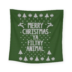 Ugly Christmas Sweater Square Tapestry (small) by Valentinaart