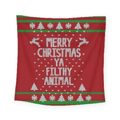 Ugly Christmas Sweater Square Tapestry (small) by Valentinaart