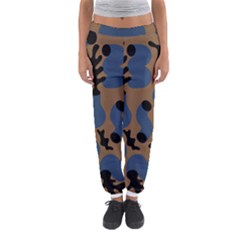 Superfiction Object Blue Black Brown Pattern Women s Jogger Sweatpants