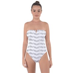 Tattoos Transparent Tumblr Overlays Wave Waves Black Chevron Tie Back One Piece Swimsuit by Mariart