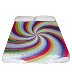 Prismatic Hole Rainbow Fitted Sheet (queen Size)