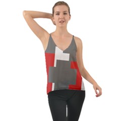 Cross Abstract Shape Line Cami by Celenk