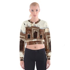 Agra Taj Mahal India Palace Cropped Sweatshirt by Celenk