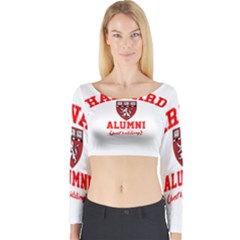 Harvard Alumni Just Kidding Long Sleeve Crop Top