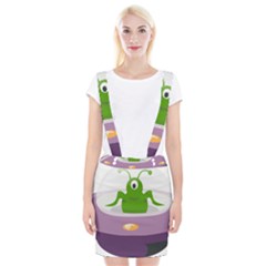 Ufo Braces Suspender Skirt by Celenk