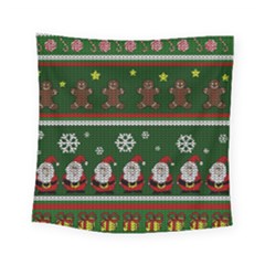 Ugly Christmas Sweater Square Tapestry (small) by Valentinaart