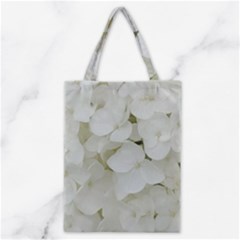 Hydrangea Flowers Blossom White Floral Elegant Bridal Chic Classic Tote Bag by yoursparklingshop