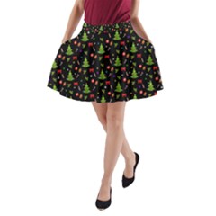 Christmas Pattern A-line Pocket Skirt by Valentinaart