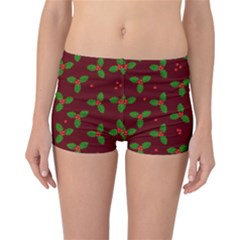 Christmas Pattern Reversible Boyleg Bikini Bottoms