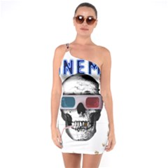 Cinema Skull One Soulder Bodycon Dress by Valentinaart