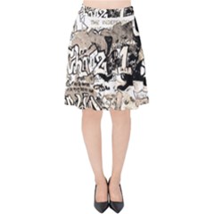 Graffiti Velvet High Waist Skirt by Valentinaart