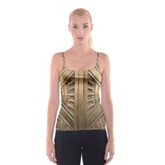 Art Deco Gold Door Spaghetti Strap Top by NouveauDesign