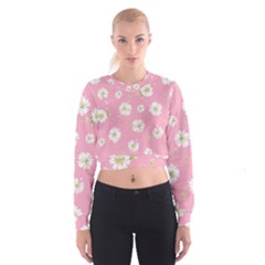 Pink Flowers Cropped Sweatshirt by NouveauDesign