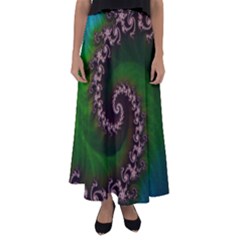 Benthic Saltlife Fractal Tribute For Reef Divers Flared Maxi Skirt