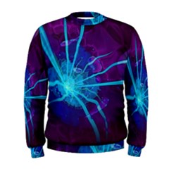 Beautiful Bioluminescent Sea Anemone Fractalflower Men s Sweatshirt by jayaprime