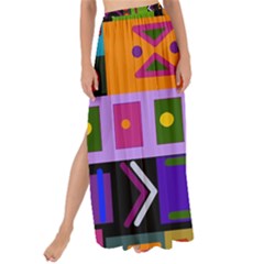 Abstract A Colorful Modern Illustration Maxi Chiffon Tie-up Sarong