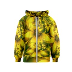 Beautiful Yellow-green Meadow Of Daffodil Flowers Kids  Zipper Hoodie