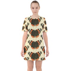 Butterfly Butterflies Insects Sixties Short Sleeve Mini Dress by Celenk