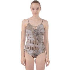 Colosseum Rome Caesar Background Cut Out Top Tankini Set by Celenk