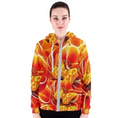 Arrangement Butterfly Aesthetics Orange Background Women s Zipper Hoodie by Celenk