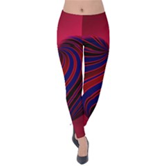 Heart Love Luck Abstract Velvet Leggings