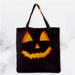 Pumpkin Helloween Face Autumn Grocery Tote Bag by Celenk