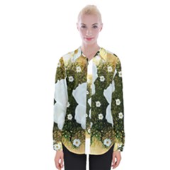 Summer Anemone Sylvestris Womens Long Sleeve Shirt