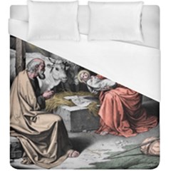 The Birth Of Christ Duvet Cover (king Size) by Valentinaart