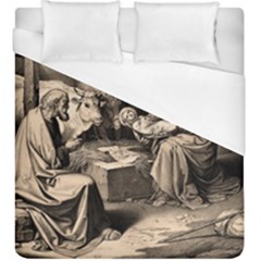 The Birth Of Christ Duvet Cover (king Size) by Valentinaart