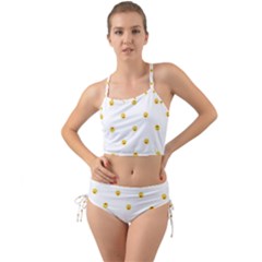 Happy Sun Motif Kids Seamless Pattern Mini Tank Bikini Set by dflcprintsclothing