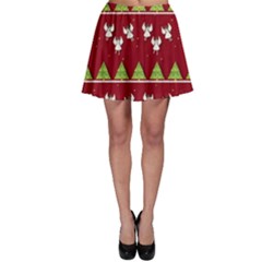 Christmas Angels  Skater Skirt by Valentinaart