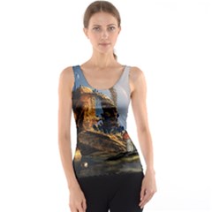 Wonderful Seascape With Mushroom House Tank Top by FantasyWorld7