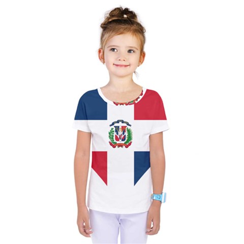 Heart Love Dominican Republic Kids  One Piece Tee by Celenk