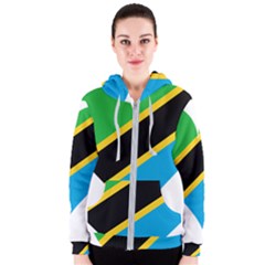 Heart Love Tanzania East Africa Women s Zipper Hoodie by Celenk