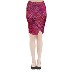 Pattern Background Square Modern Midi Wrap Pencil Skirt by Celenk