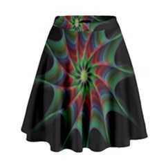 Star Abstract Burst Starburst High Waist Skirt by Celenk