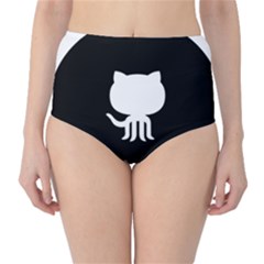 Logo Icon Github High-waist Bikini Bottoms by Celenk