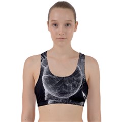 Space Universe Earth Rocket Back Weave Sports Bra by Celenk
